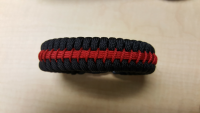 Thin Red Line Paracord Survival Bracelet Maze Stitch